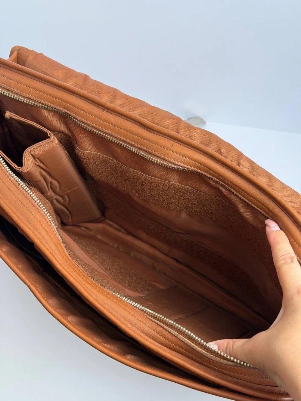 Vintage Coach Thompson Saddle Brown Leather Briefcase